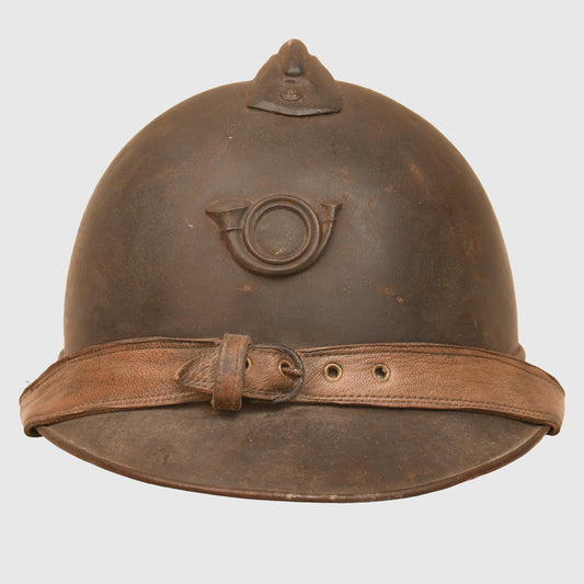 FRENCH WWI ACIER TROMPE CHASSEUR OFFICERS HELMET