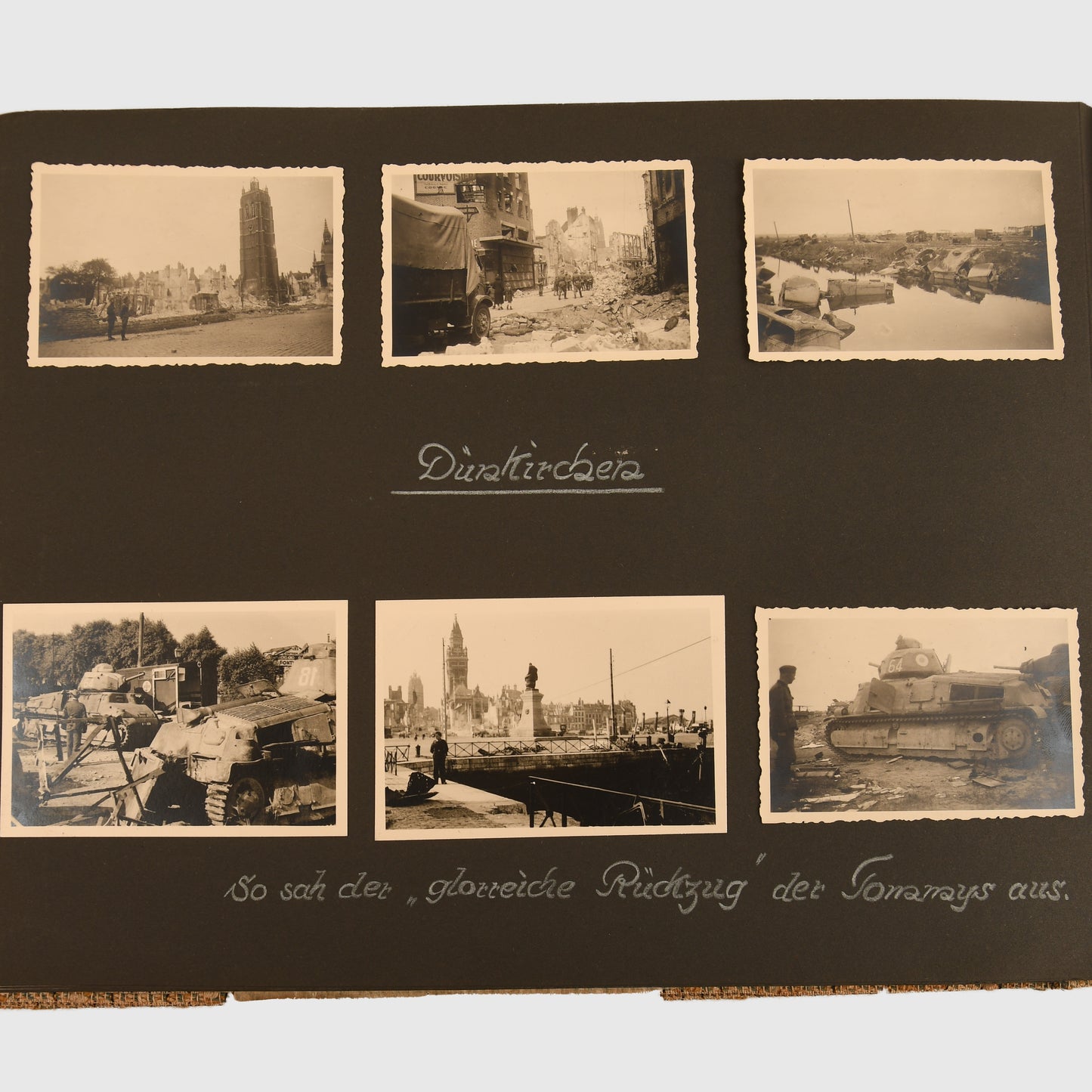 GERMAN WWII POLAND, DUNKIRK AND DIEPPE MAGNIFICENT ARMY PHOTOGRAPH ALBUM