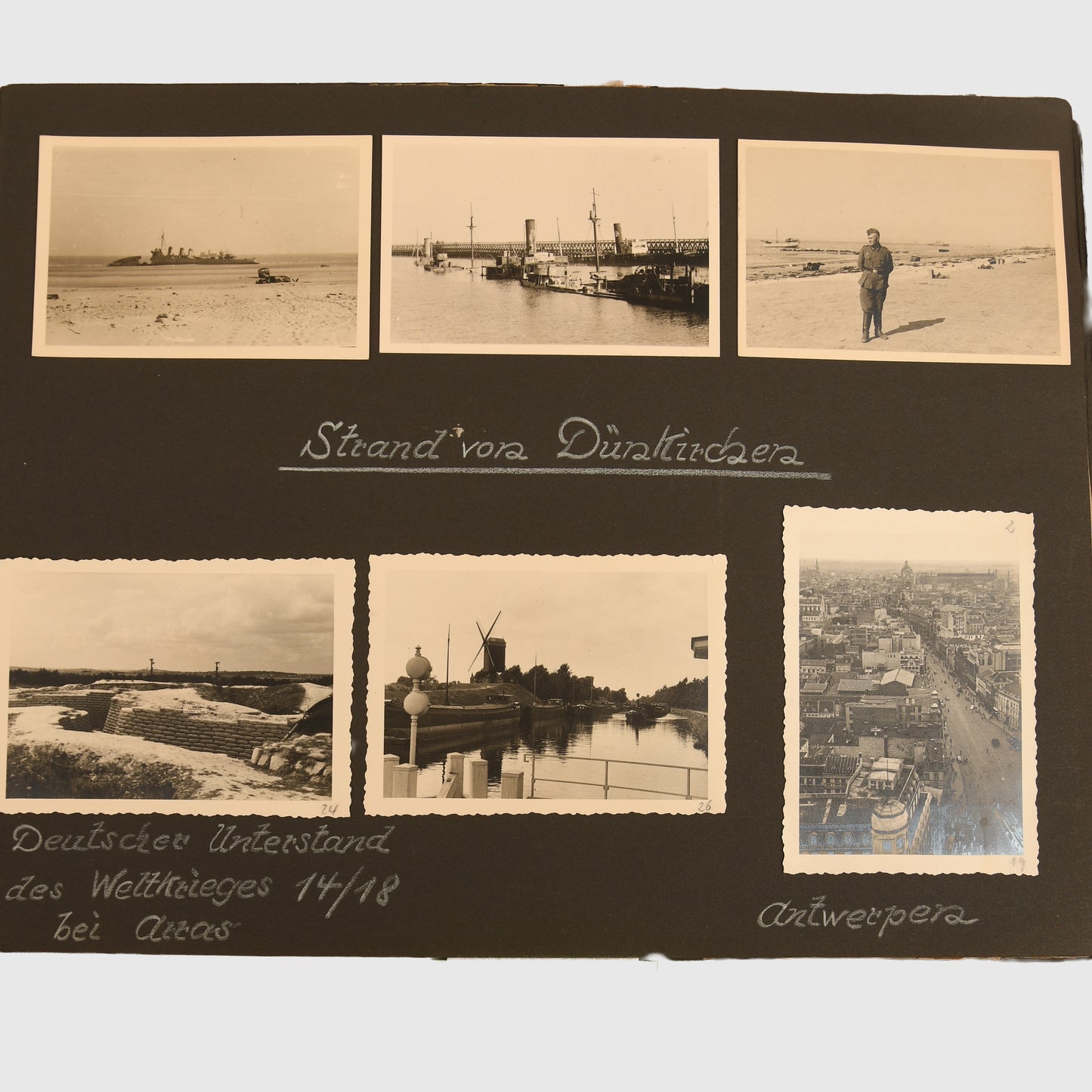 GERMAN WWII POLAND, DUNKIRK AND DIEPPE MAGNIFICENT ARMY PHOTOGRAPH ALBUM