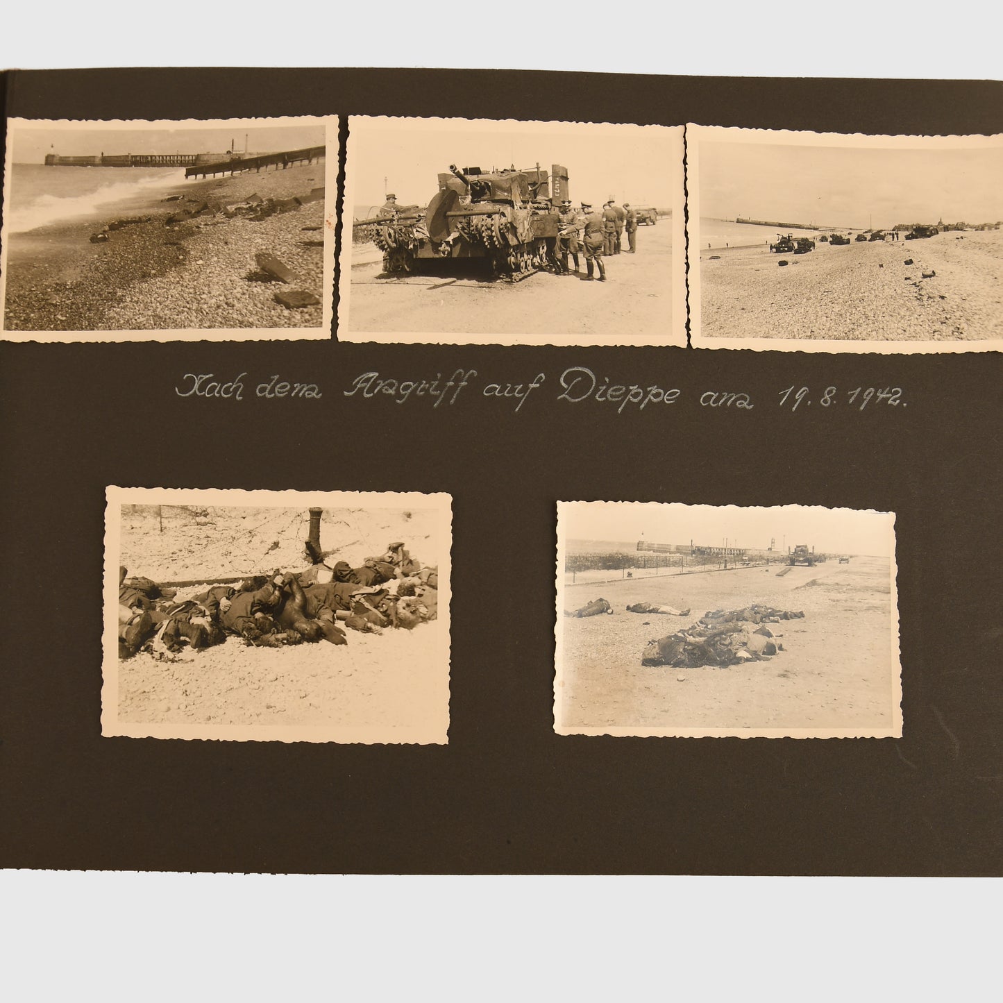 GERMAN WWII POLAND, DUNKIRK AND DIEPPE MAGNIFICENT ARMY PHOTOGRAPH ALBUM