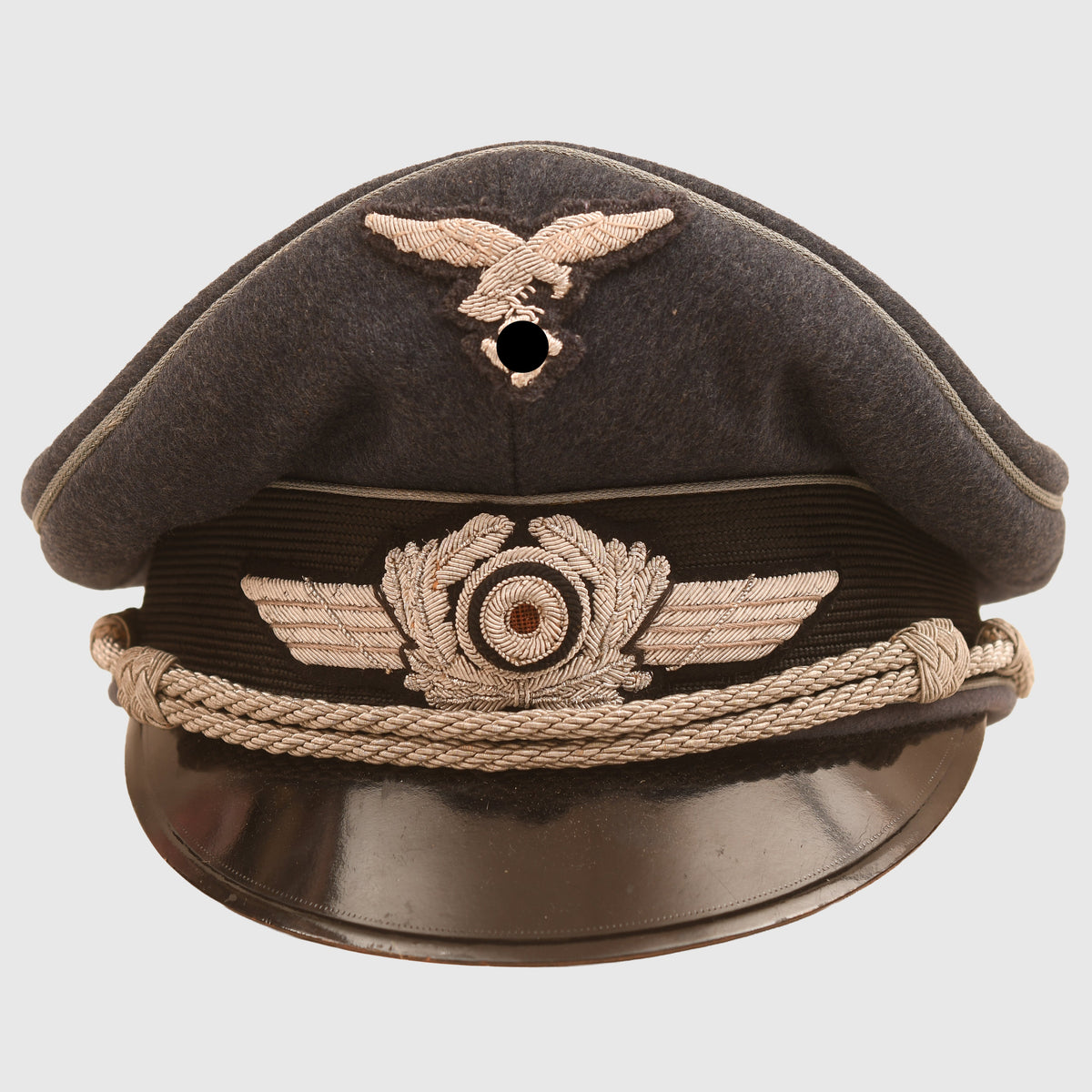 GERMAN WWII LUFTWAFFE OFFICERS VISOR CAP
