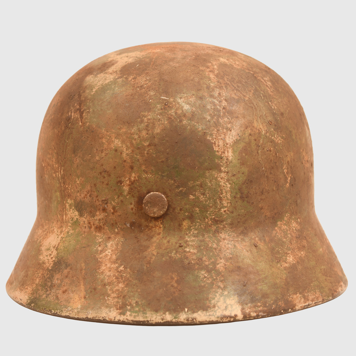 GERMAN WWII ARMY DOUBLE DECAL M.40 CAMOUFLAGE HELMET