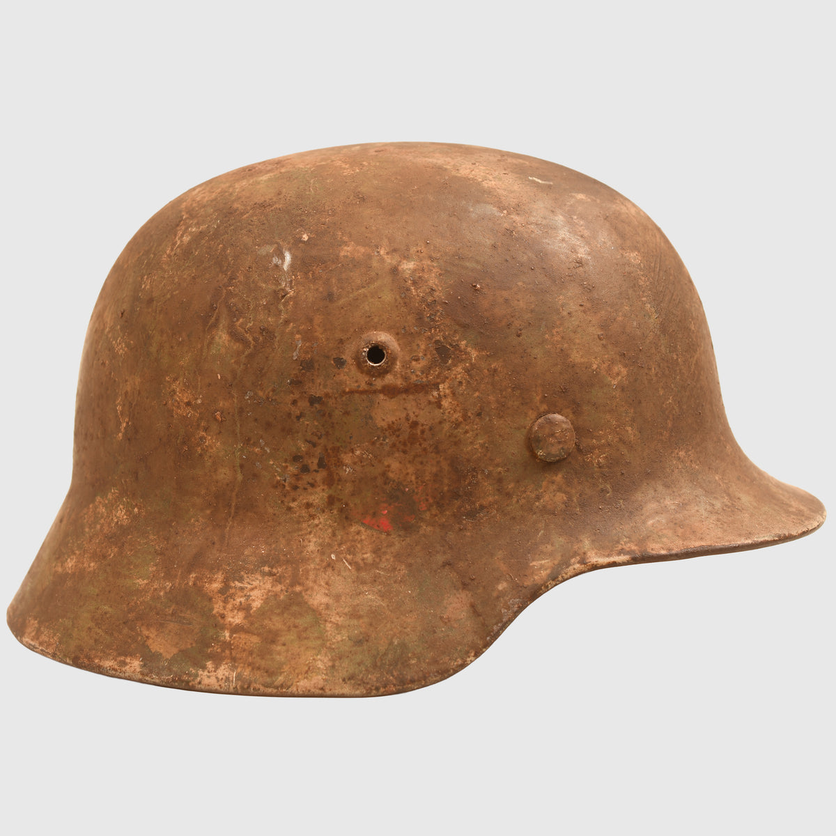 GERMAN WWII ARMY DOUBLE DECAL M.40 CAMOUFLAGE HELMET