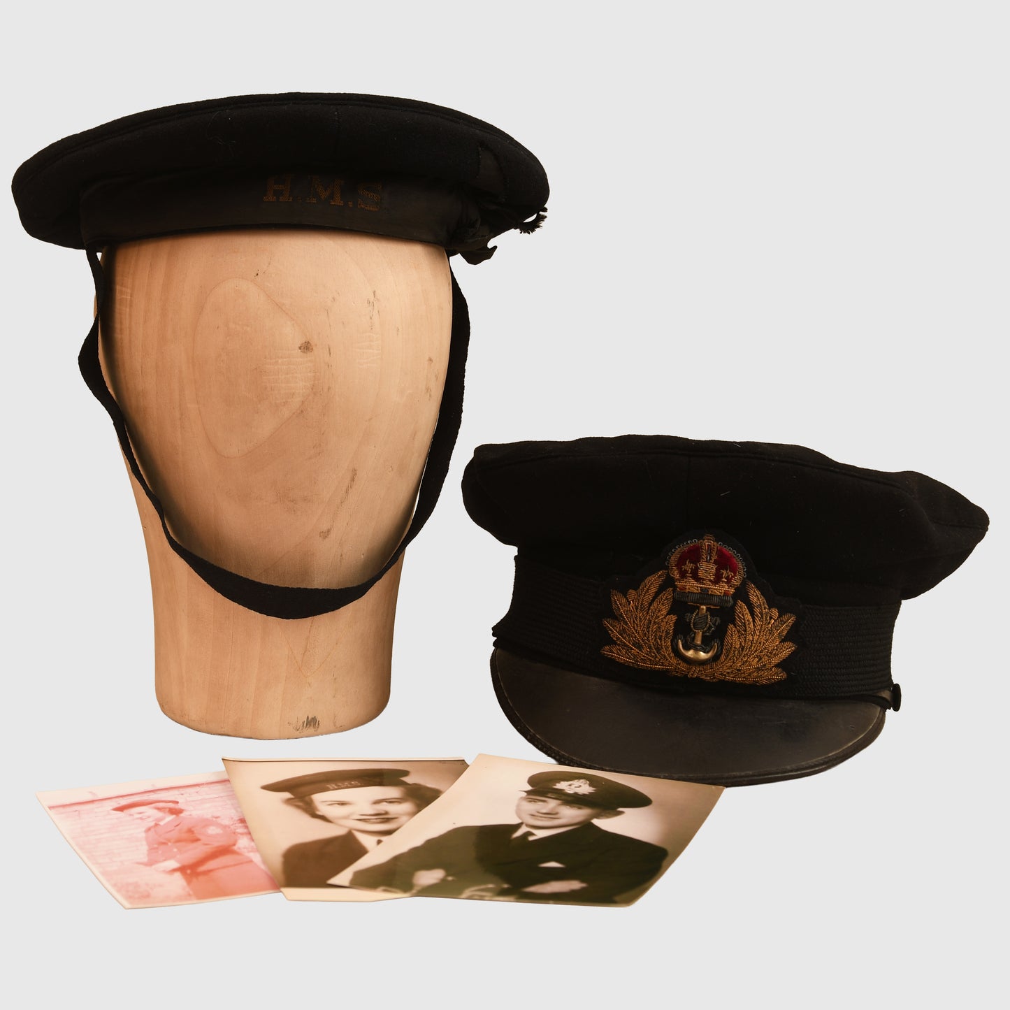 British WWII Royal Naval Air Service Hat Grouping