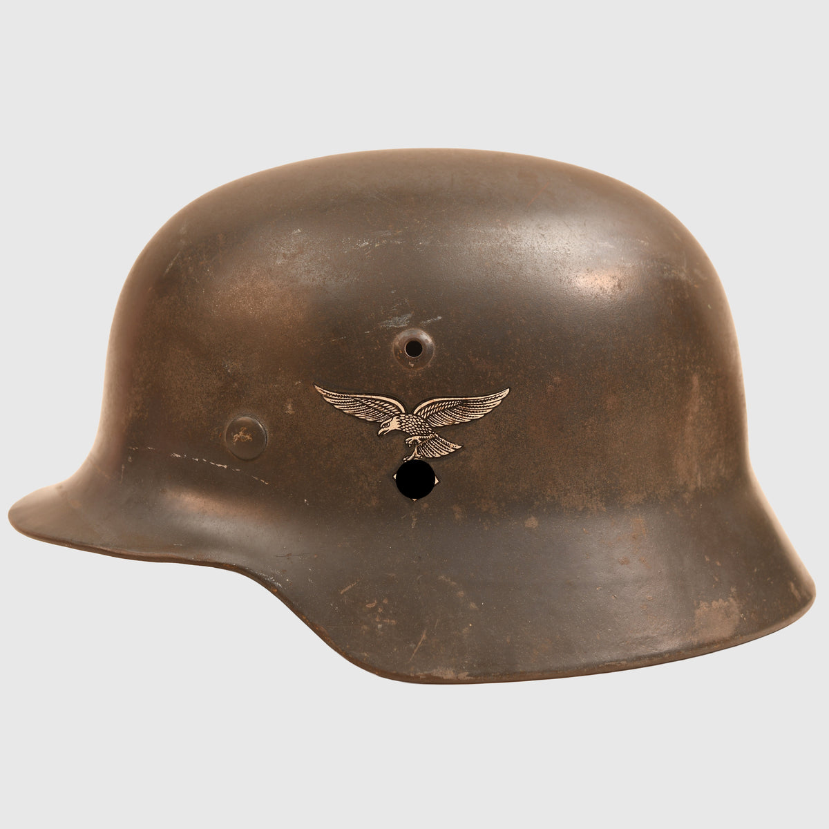 GERMAN WWII LUFTWAFFE M.35 EARLY DECAL COMBAT HELMET
