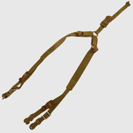 German WWII Tropical Rare Early Green Y-Straps
