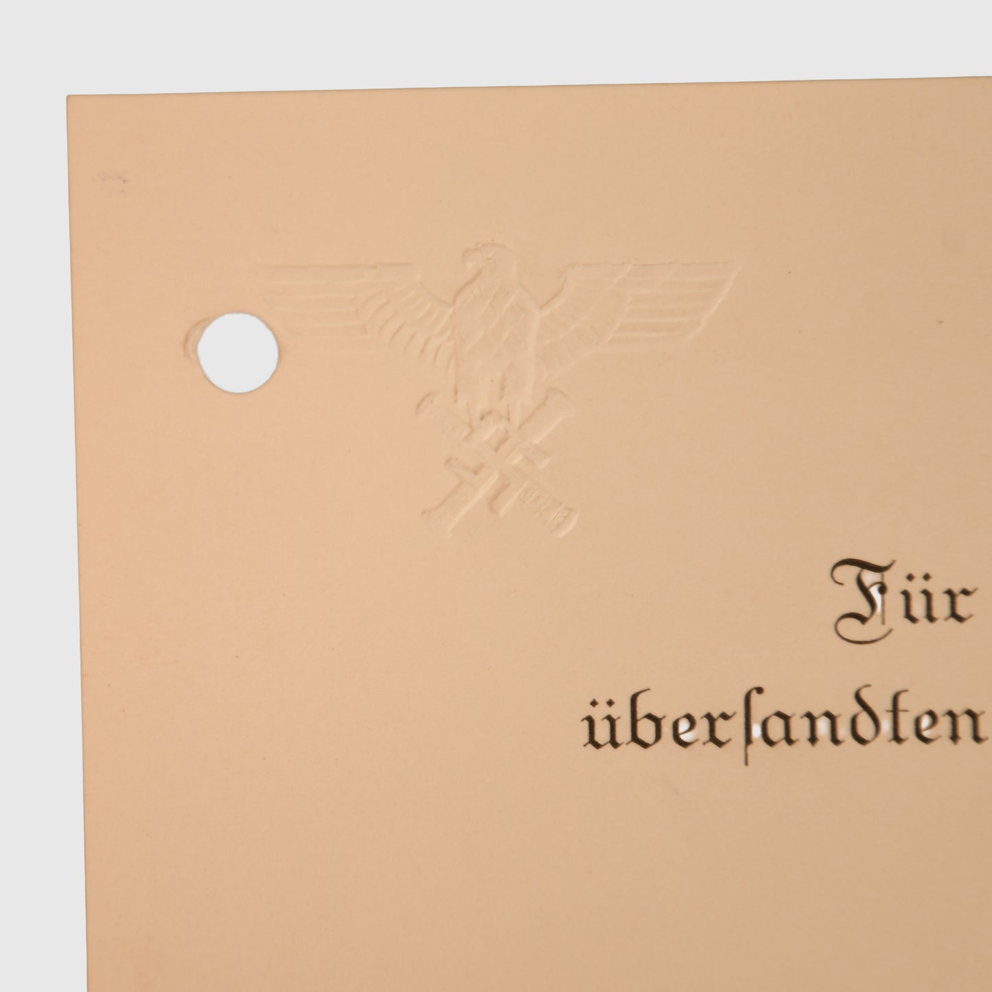 German WWII Hermann Göring Thank You Card