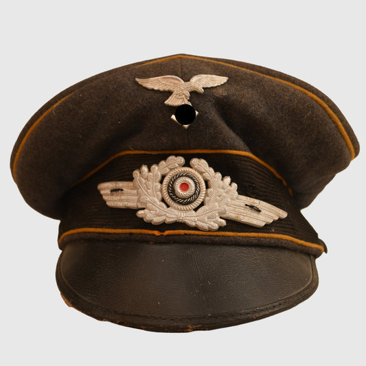 German WWII Luftwaffe Paratrooper and Hermann Göring Marked Visor Cap