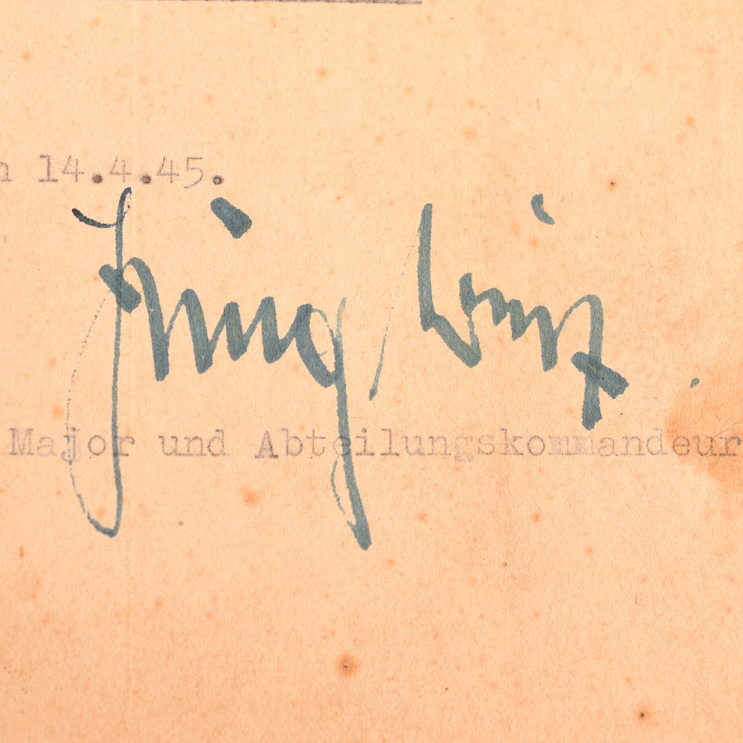 German WWII Luftwaffe Paratrooper Close Combat Bar Citation