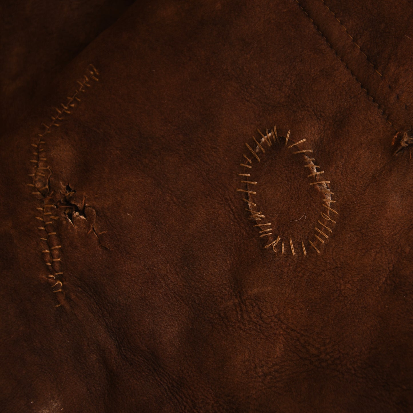 German WWII Luftwaffe Brown Sheepskin Flying Jacket