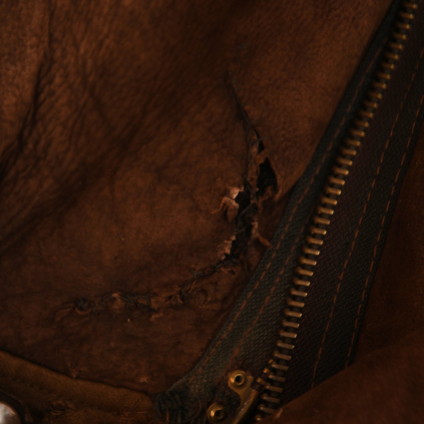 German WWII Luftwaffe Brown Sheepskin Flying Jacket