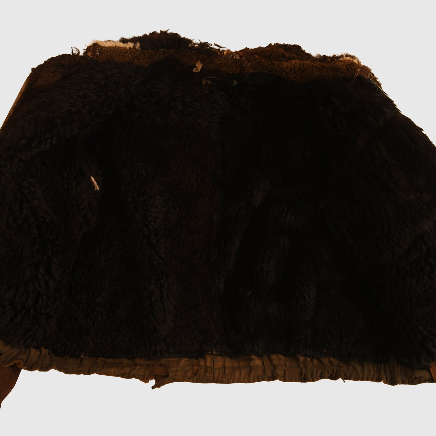 German WWII Luftwaffe Brown Sheepskin Flying Jacket