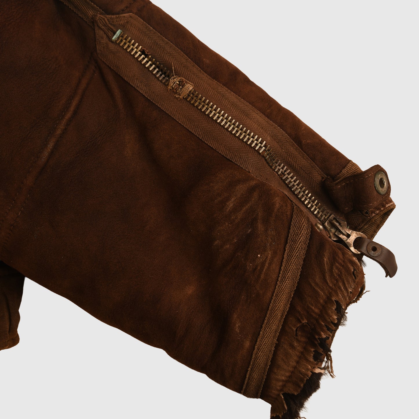 German WWII Luftwaffe Brown Sheepskin Flying Jacket