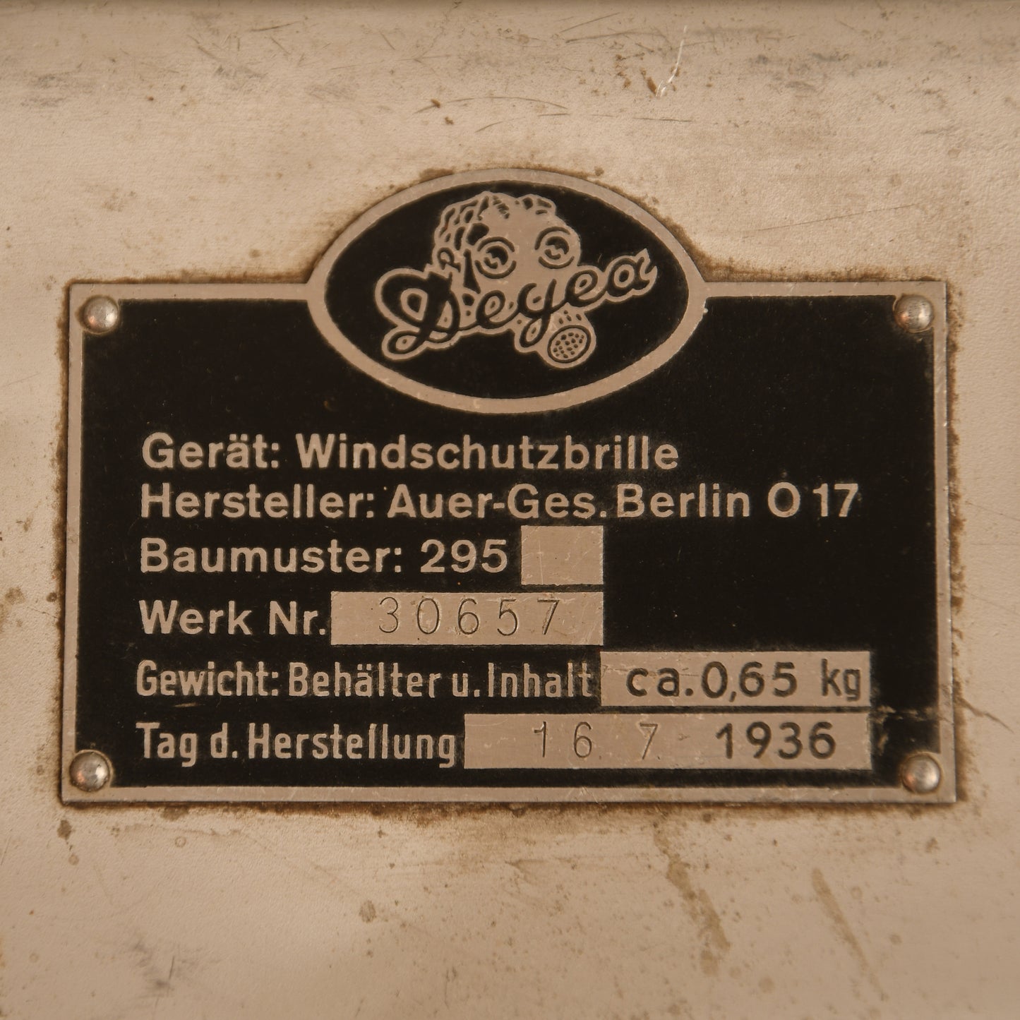 GERMAN WWII LUFTWAFFE AUER FLYING GOGGLES CASED