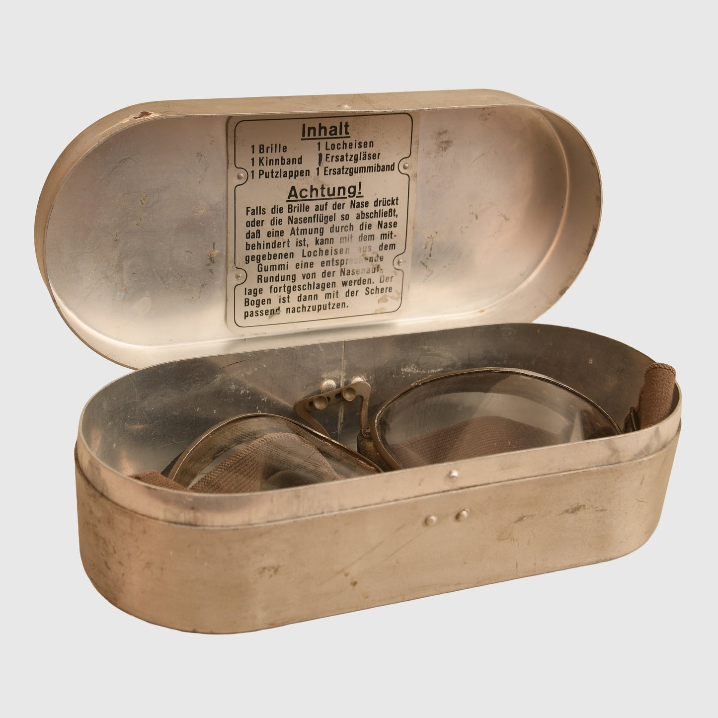 GERMAN WWII LUFTWAFFE AUER FLYING GOGGLES CASED