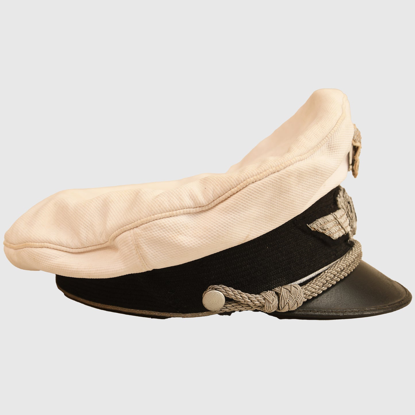 German WWII Luftwaffe Officer’s White Top Visor Cap