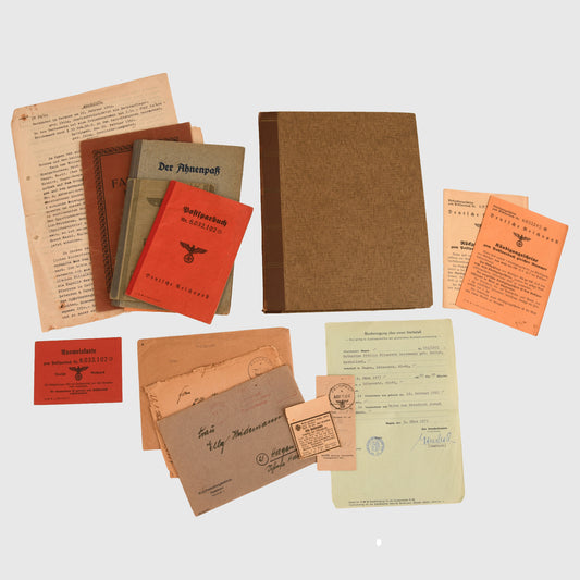 German WWII Grossdeutschland Paperwork Grouping