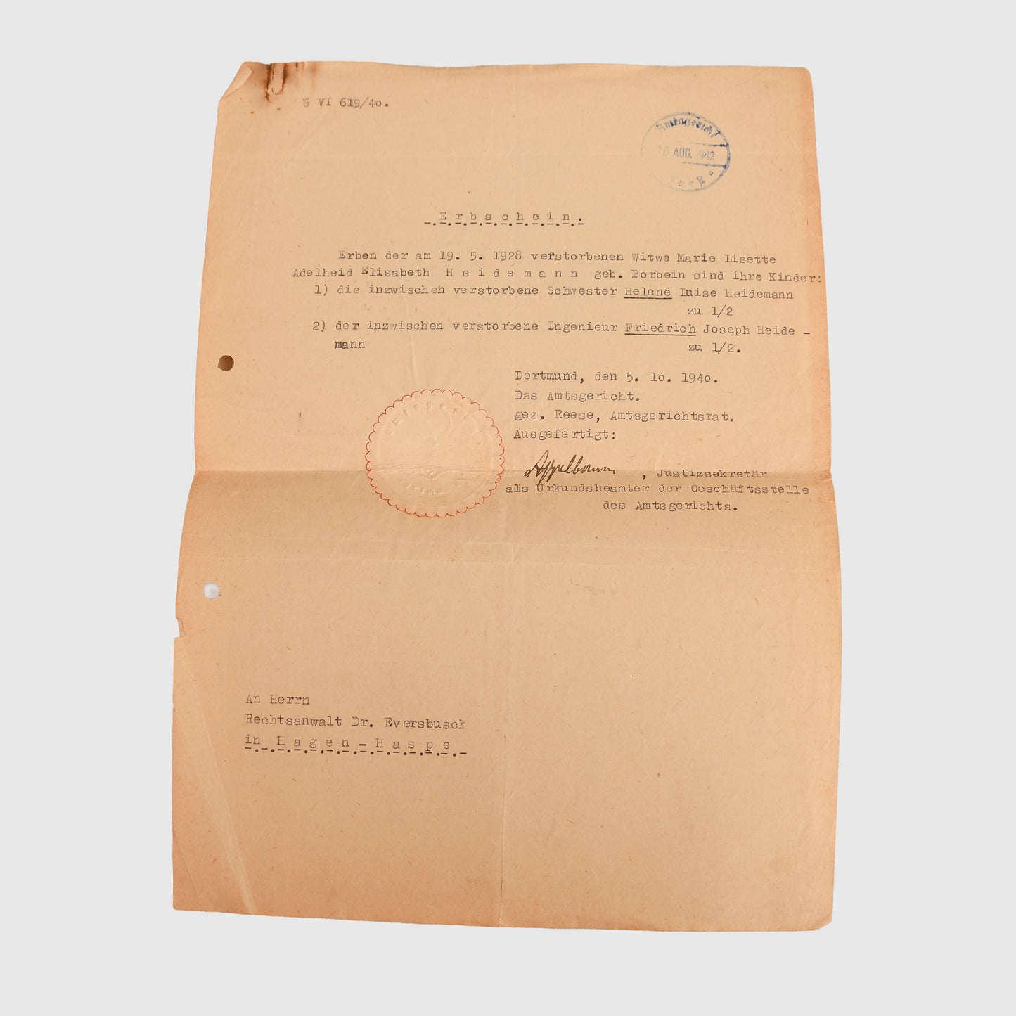 German WWII Grossdeutschland Paperwork Grouping