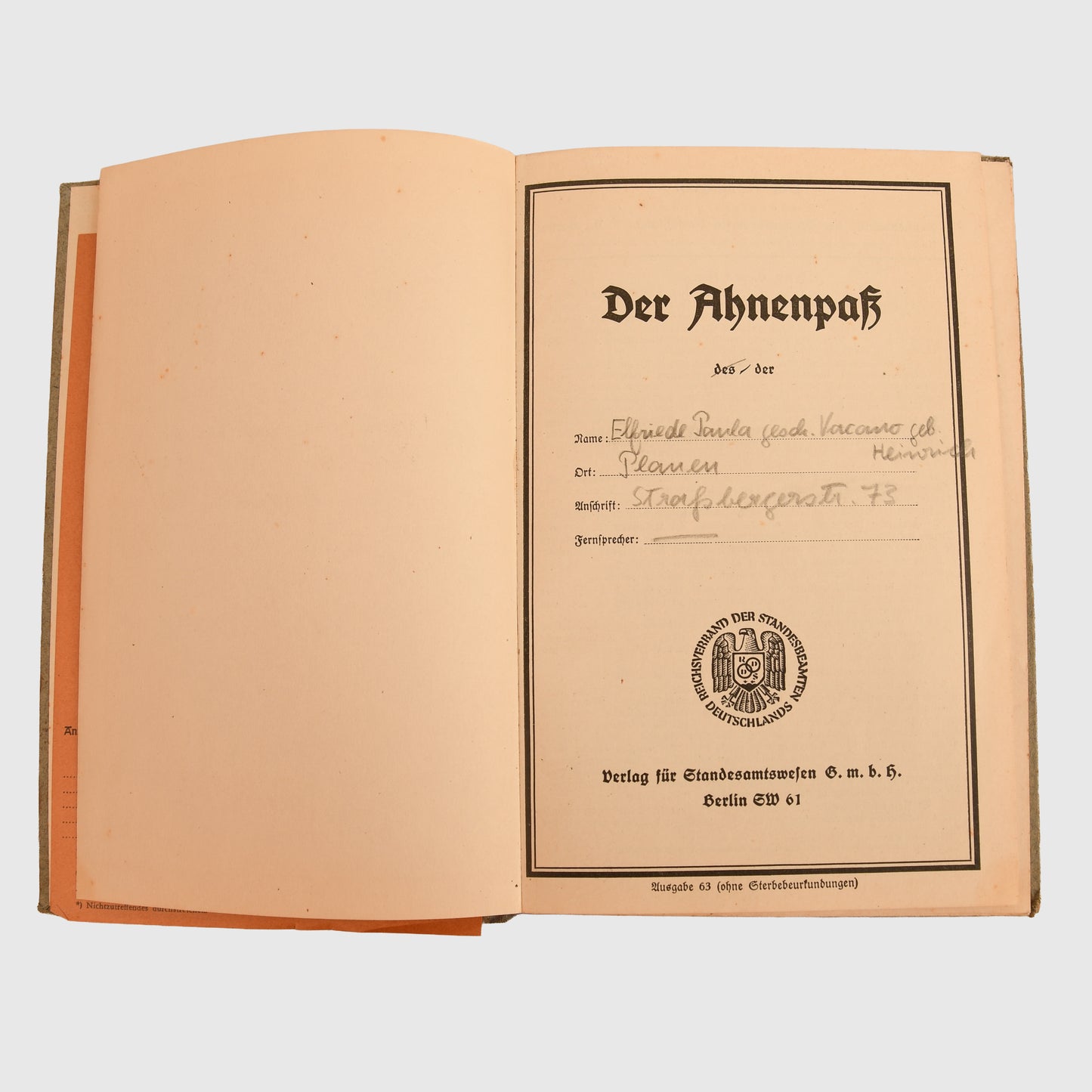 German WWII Grossdeutschland Paperwork Grouping