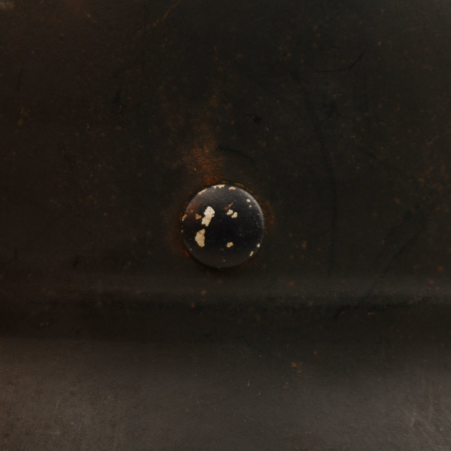 GERMAN WWII POLICE M.40 BEADED DOUBLE DECAL SEMI COMBAT HELMET WITH NON BORDERED DECAL