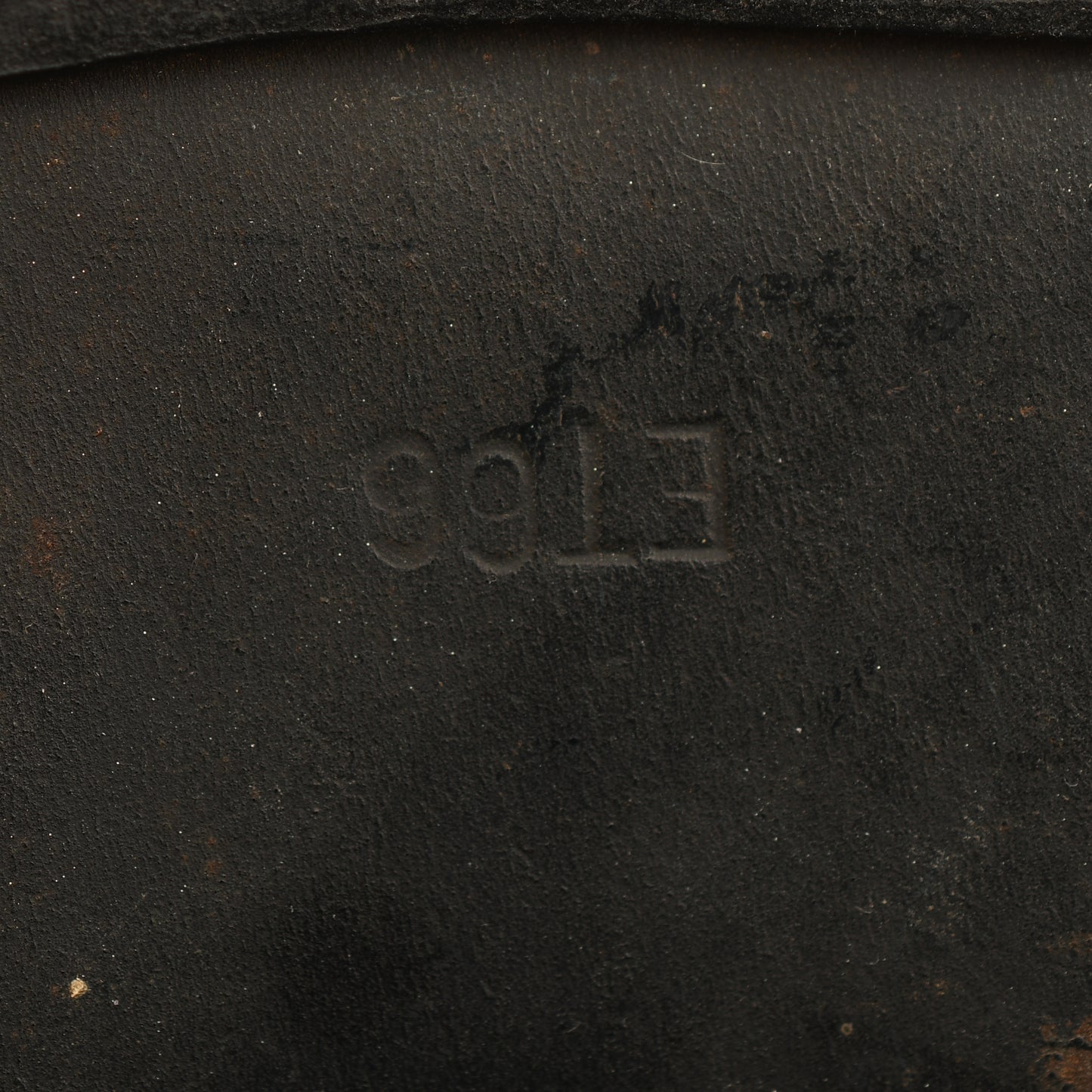 GERMAN WWII POLICE M.40 BEADED DOUBLE DECAL SEMI COMBAT HELMET WITH NON BORDERED DECAL