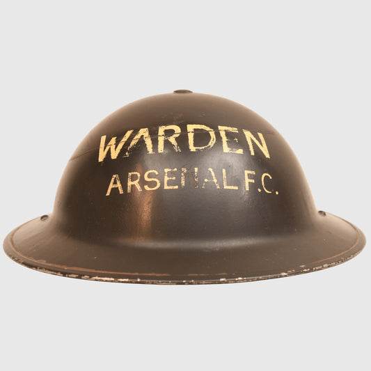 BRITISH WWII ARSENAL FOOTBALL CLUB AIR RAID WARDEN’S HELMET