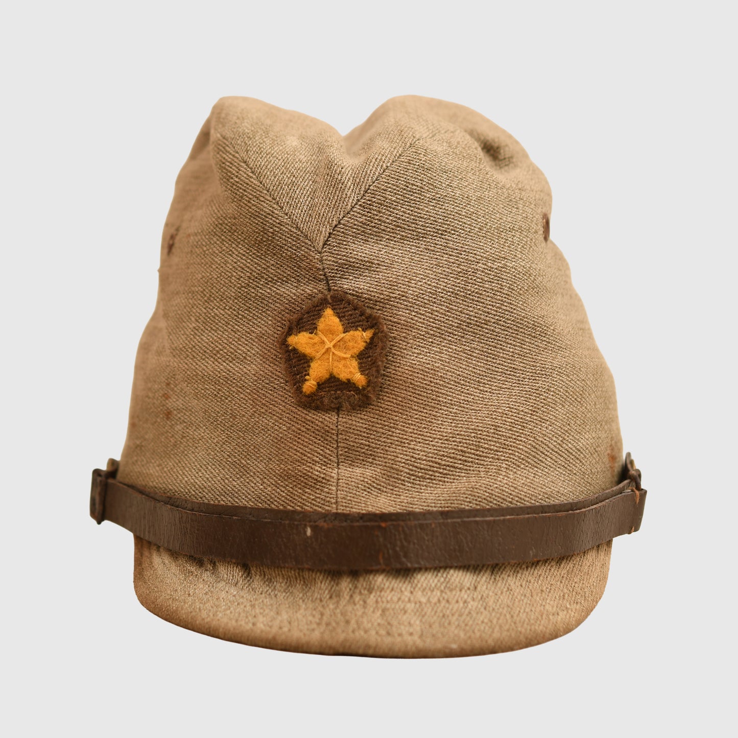 JAPANESE WWII ARMY OFFICERS TROPICAL MATERIAL CAP
