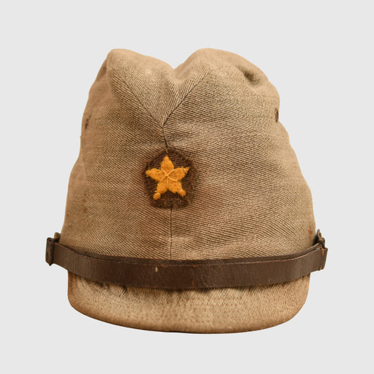 JAPANESE WWII ARMY OFFICERS TROPICAL MATERIAL CAP