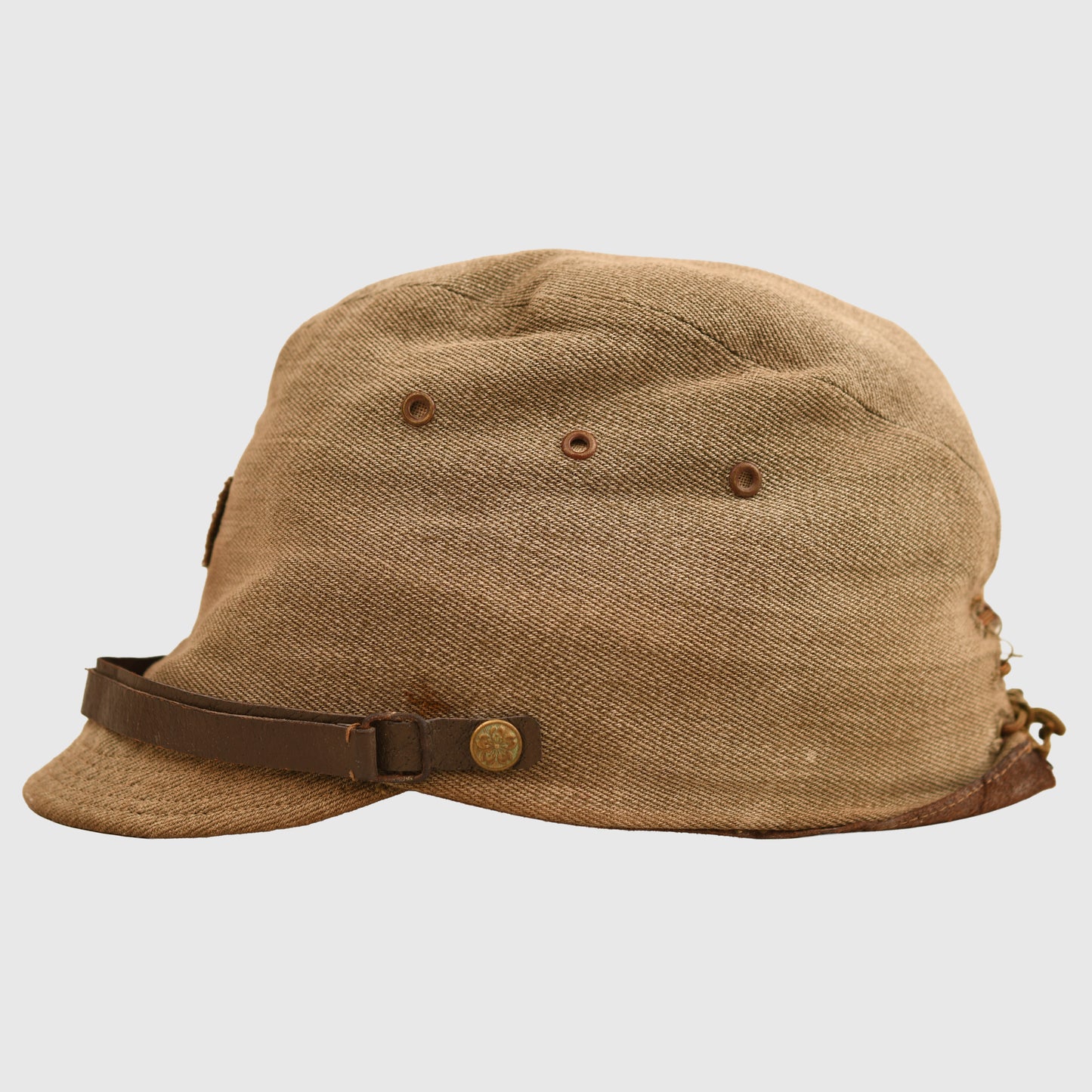 JAPANESE WWII ARMY OFFICERS TROPICAL MATERIAL CAP