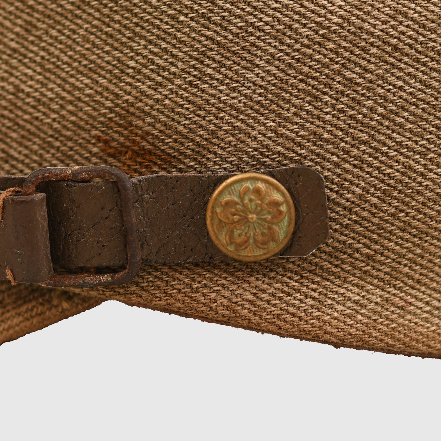 JAPANESE WWII ARMY OFFICERS TROPICAL MATERIAL CAP