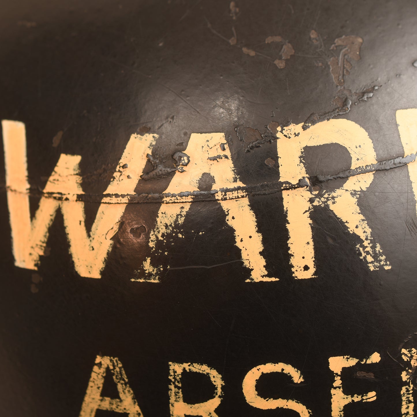 BRITISH WWII ARSENAL FOOTBALL CLUB AIR RAID WARDEN’S HELMET