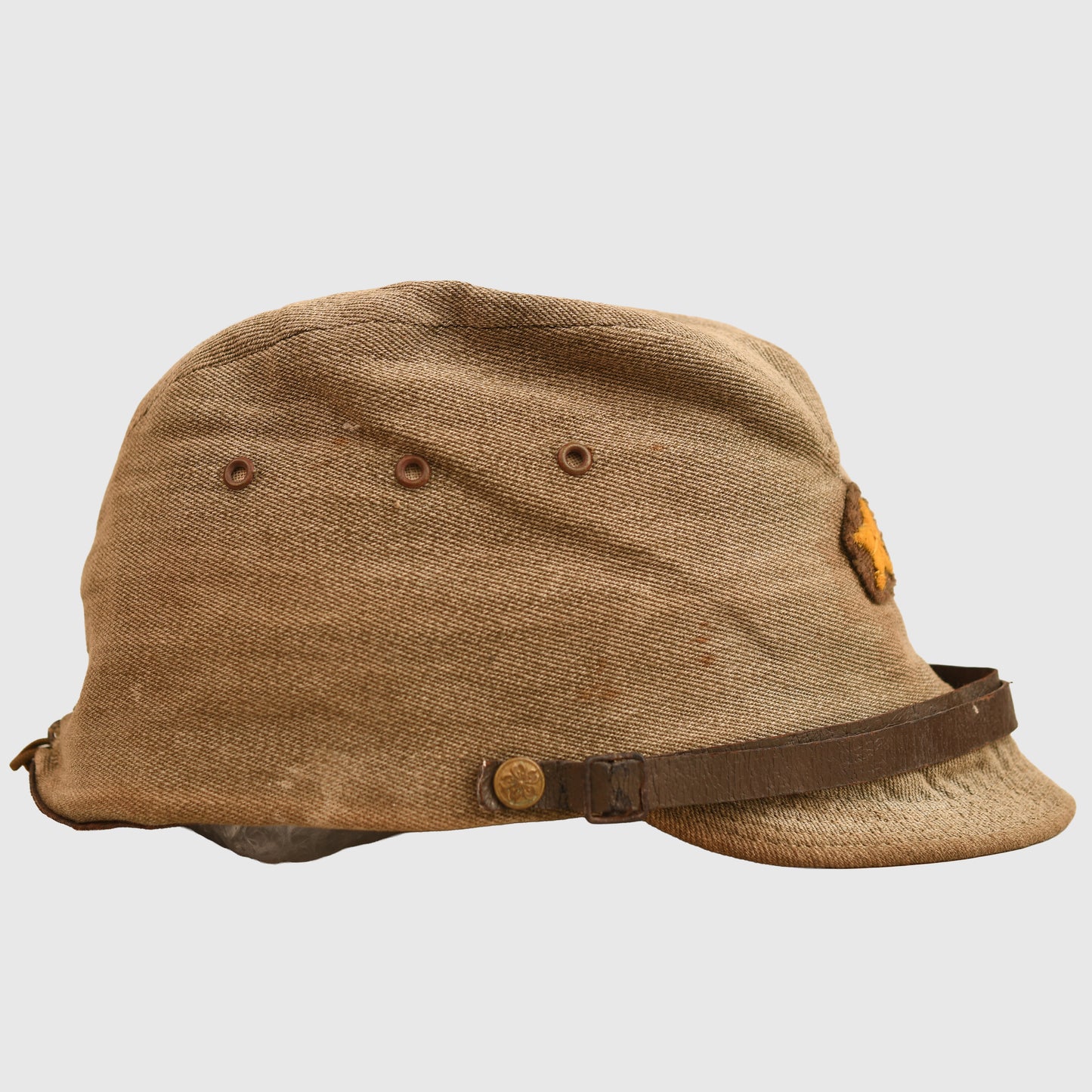 JAPANESE WWII ARMY OFFICERS TROPICAL MATERIAL CAP
