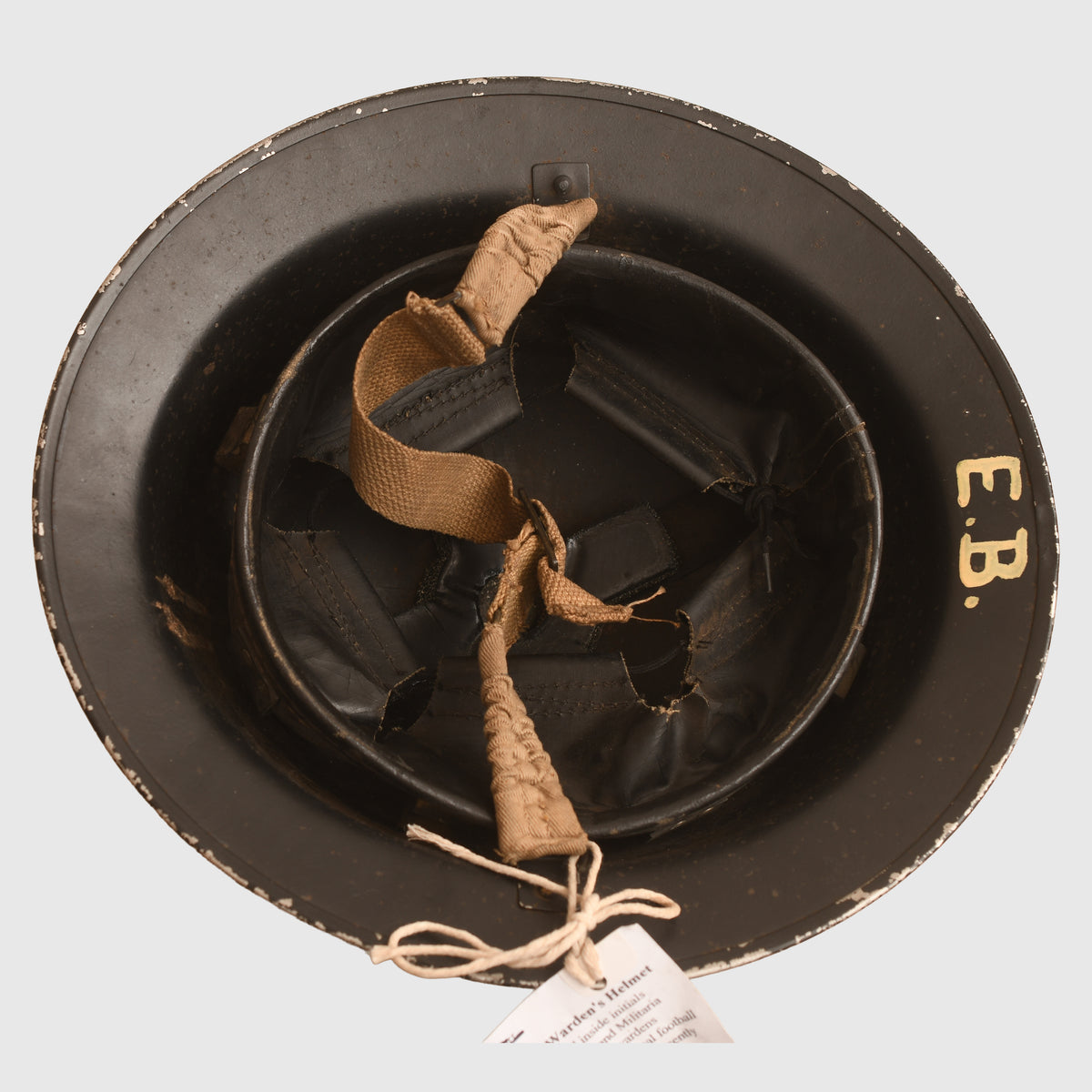 BRITISH WWII ARSENAL FOOTBALL CLUB AIR RAID WARDEN’S HELMET