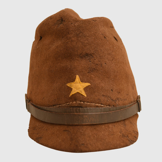 JAPANESE WWII EARLY ALL FELT FIELD CAP FOR AN ARMY ENLISTED MAN.