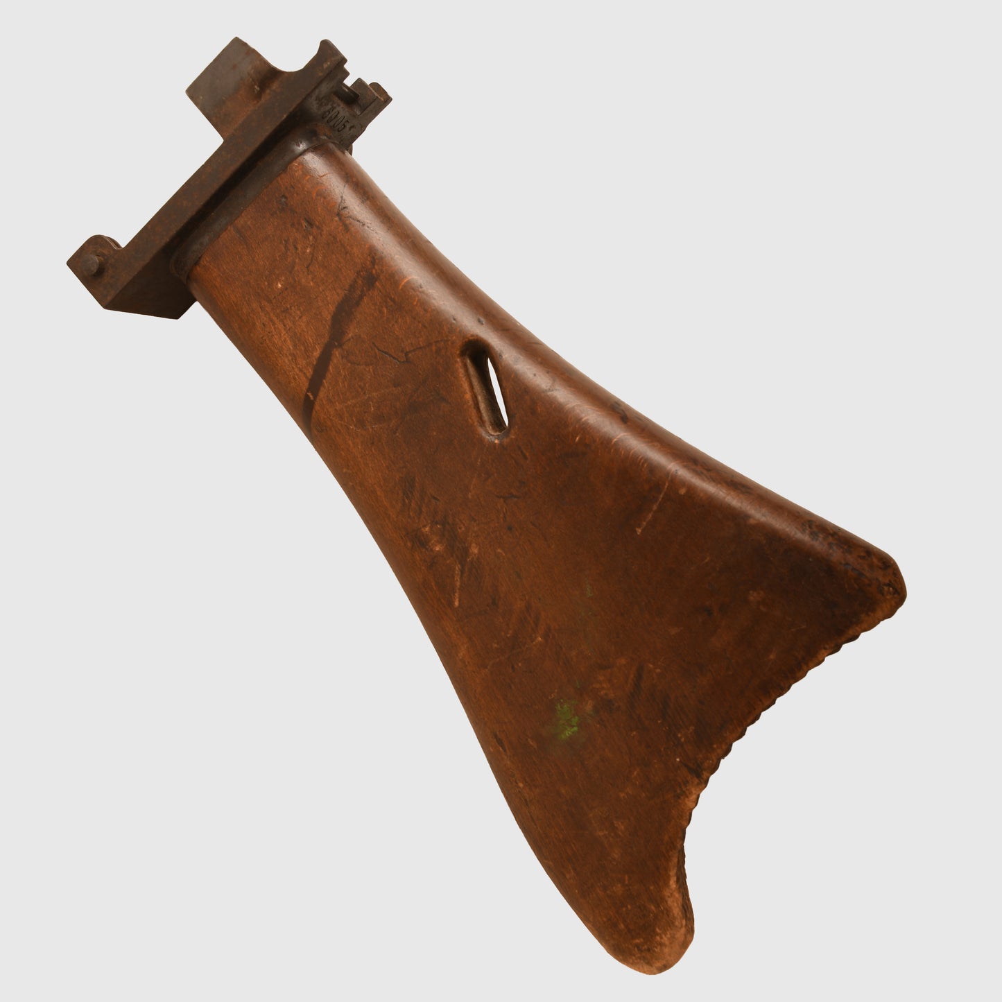 GERMAN WWI MG08/15 WOODEN STOCK AND METAL ATTACHMENT