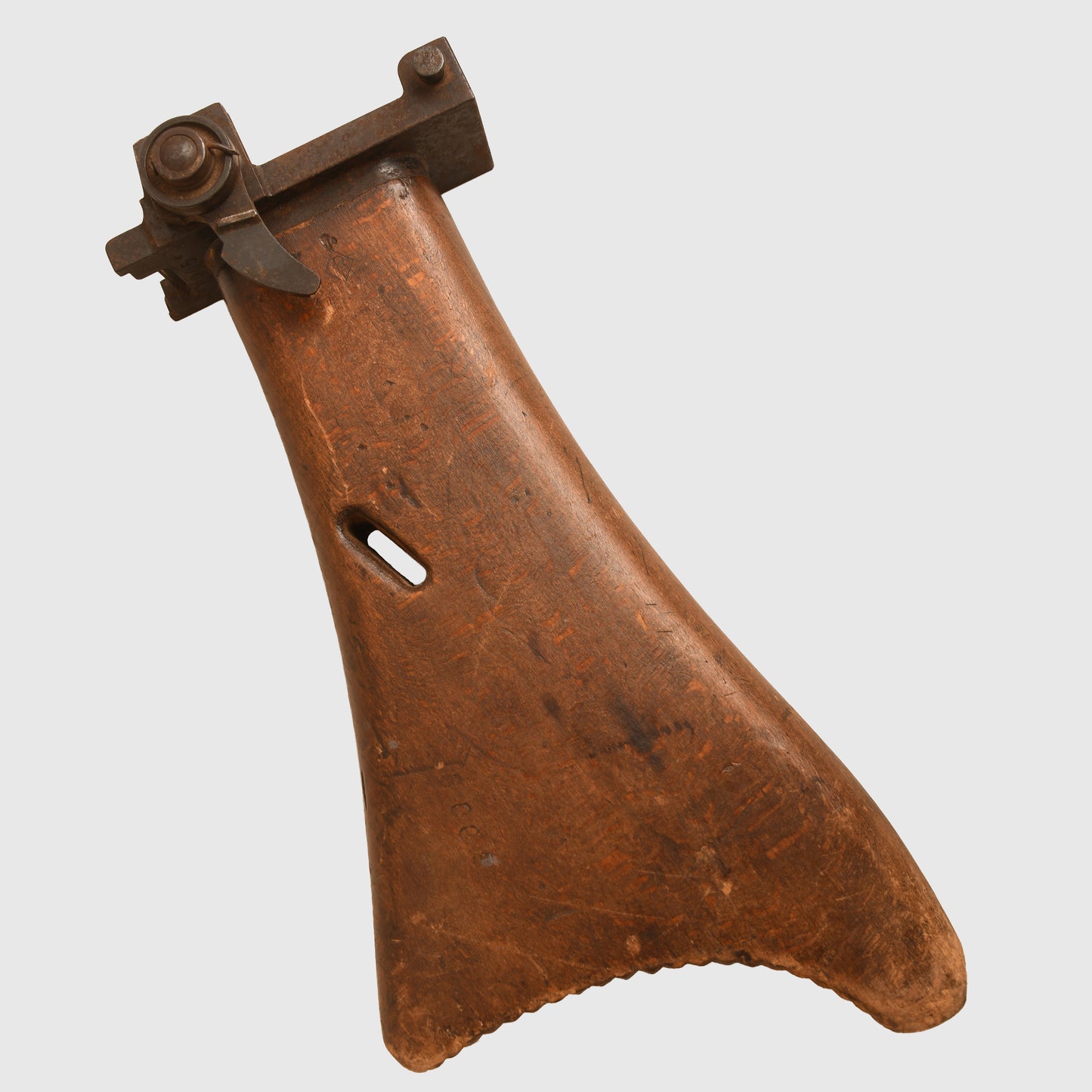 GERMAN WWI MG08/15 WOODEN STOCK AND METAL ATTACHMENT