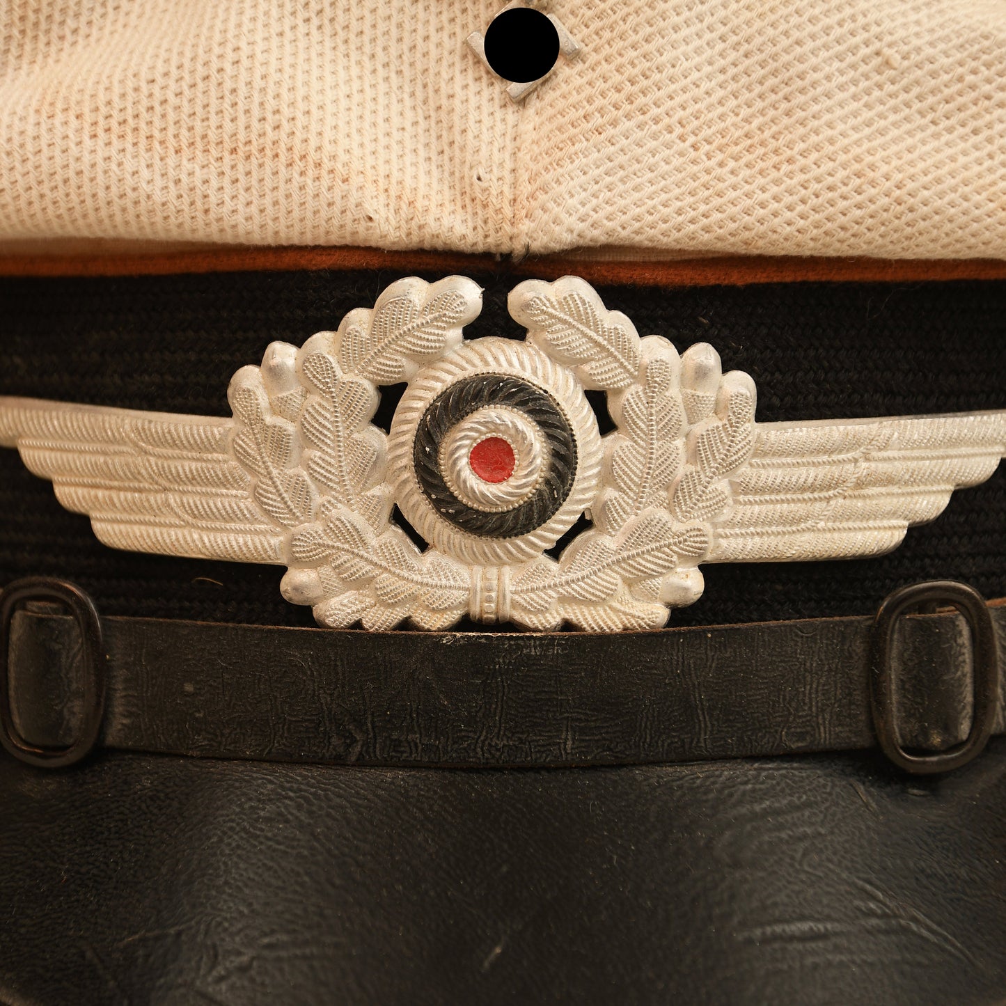 German WWII Luftwaffe Signals White Top Enlisted Man’s/NCO Visor Cap