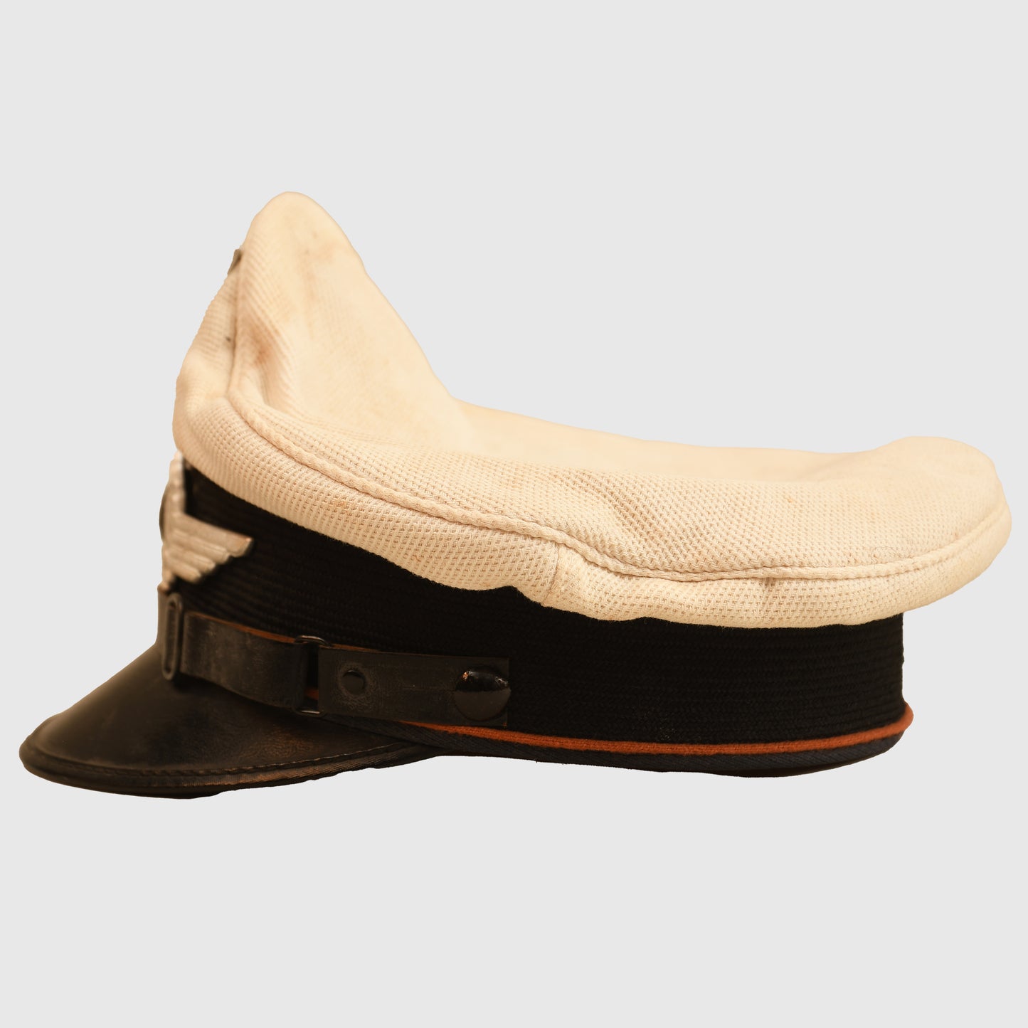German WWII Luftwaffe Signals White Top Enlisted Man’s/NCO Visor Cap