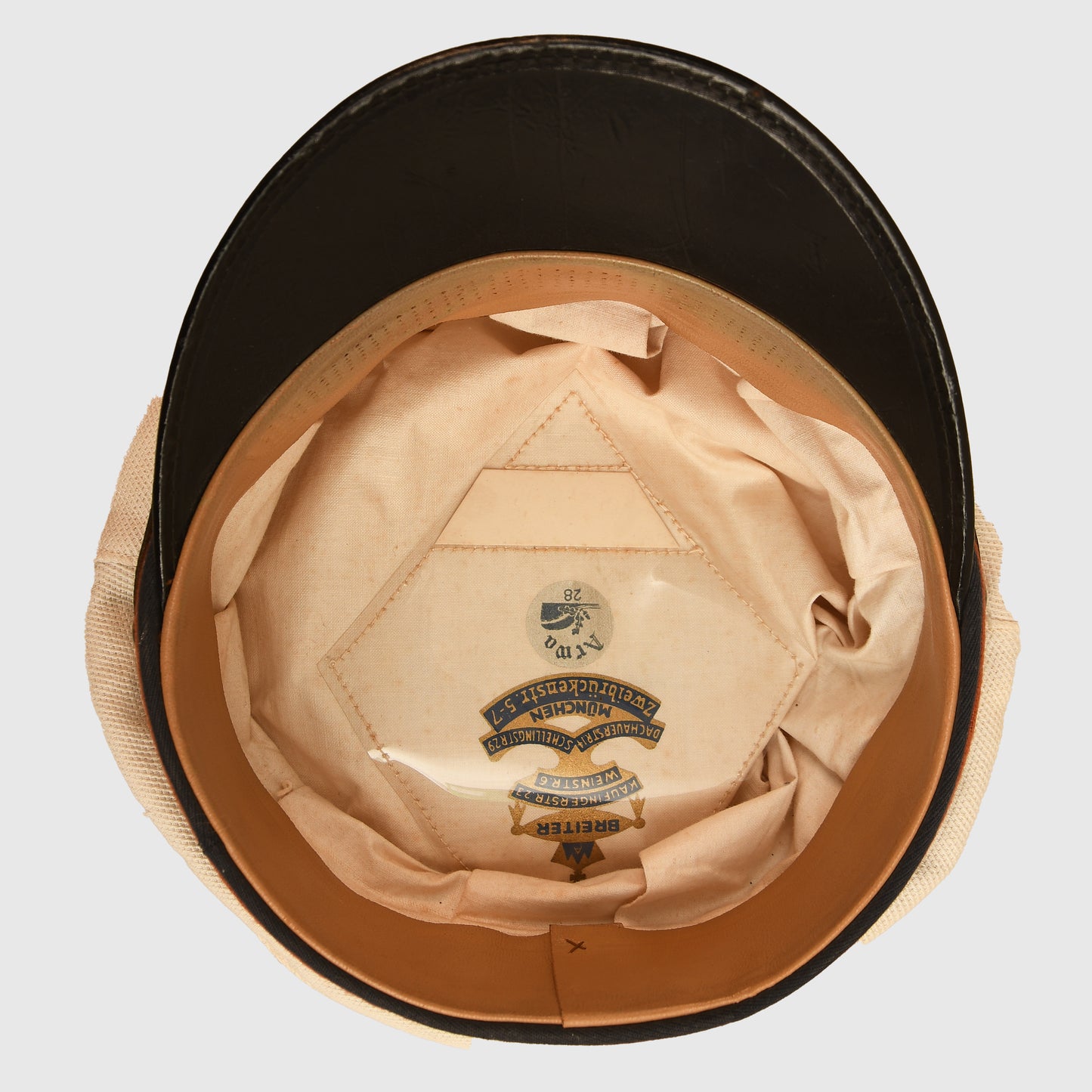 German WWII Luftwaffe Signals White Top Enlisted Man’s/NCO Visor Cap