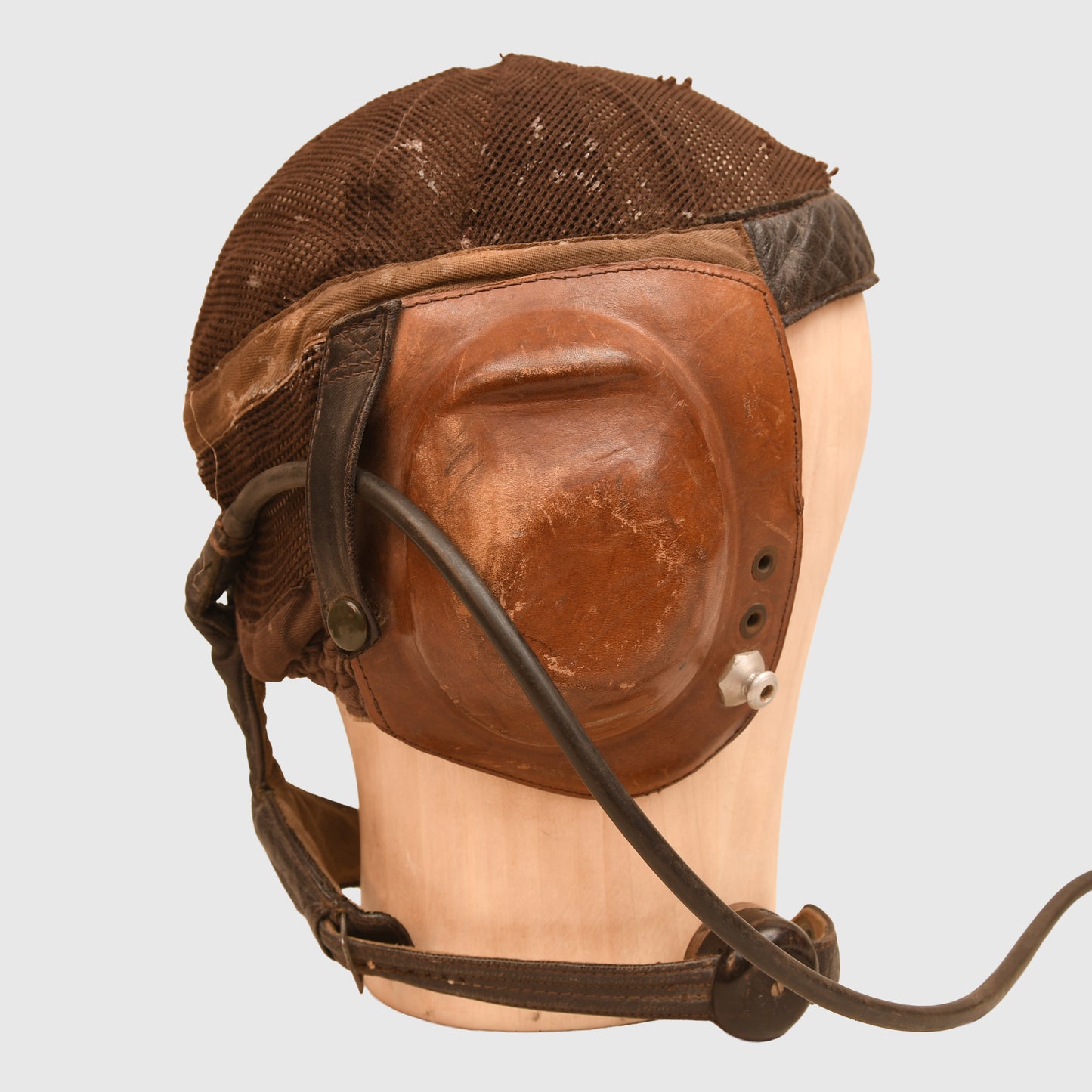GERMAN WWII LUFTWAFFE SUMMER NETTING FLYING HELMET