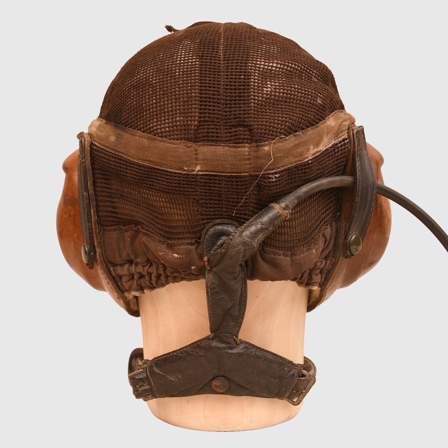 GERMAN WWII LUFTWAFFE SUMMER NETTING FLYING HELMET