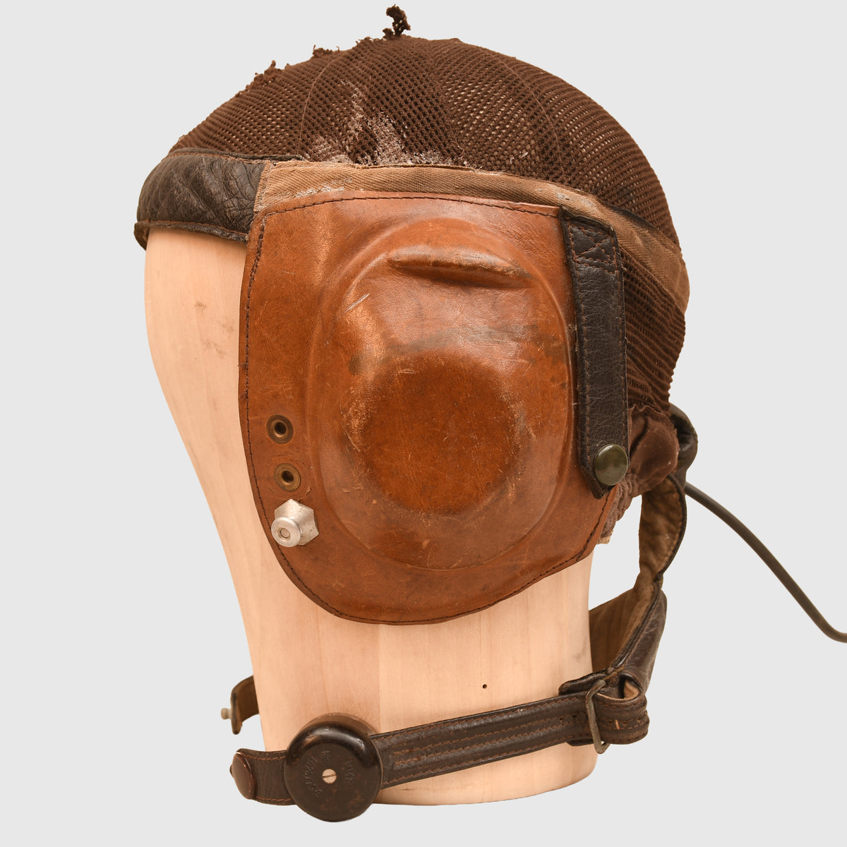 GERMAN WWII LUFTWAFFE SUMMER NETTING FLYING HELMET