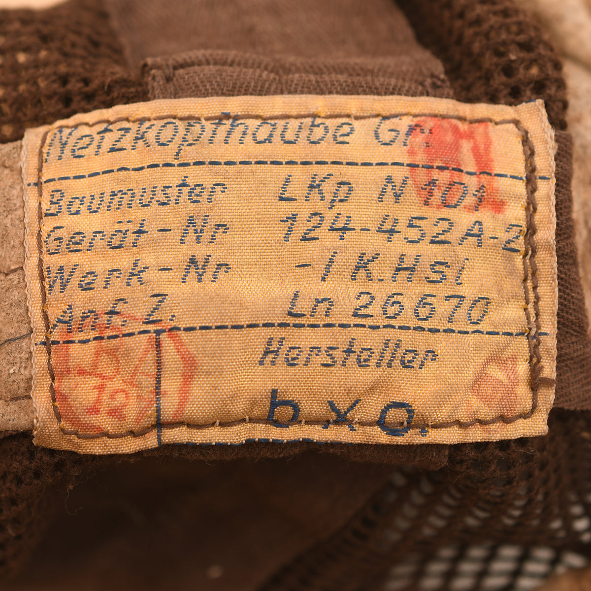 GERMAN WWII LUFTWAFFE SUMMER NETTING FLYING HELMET