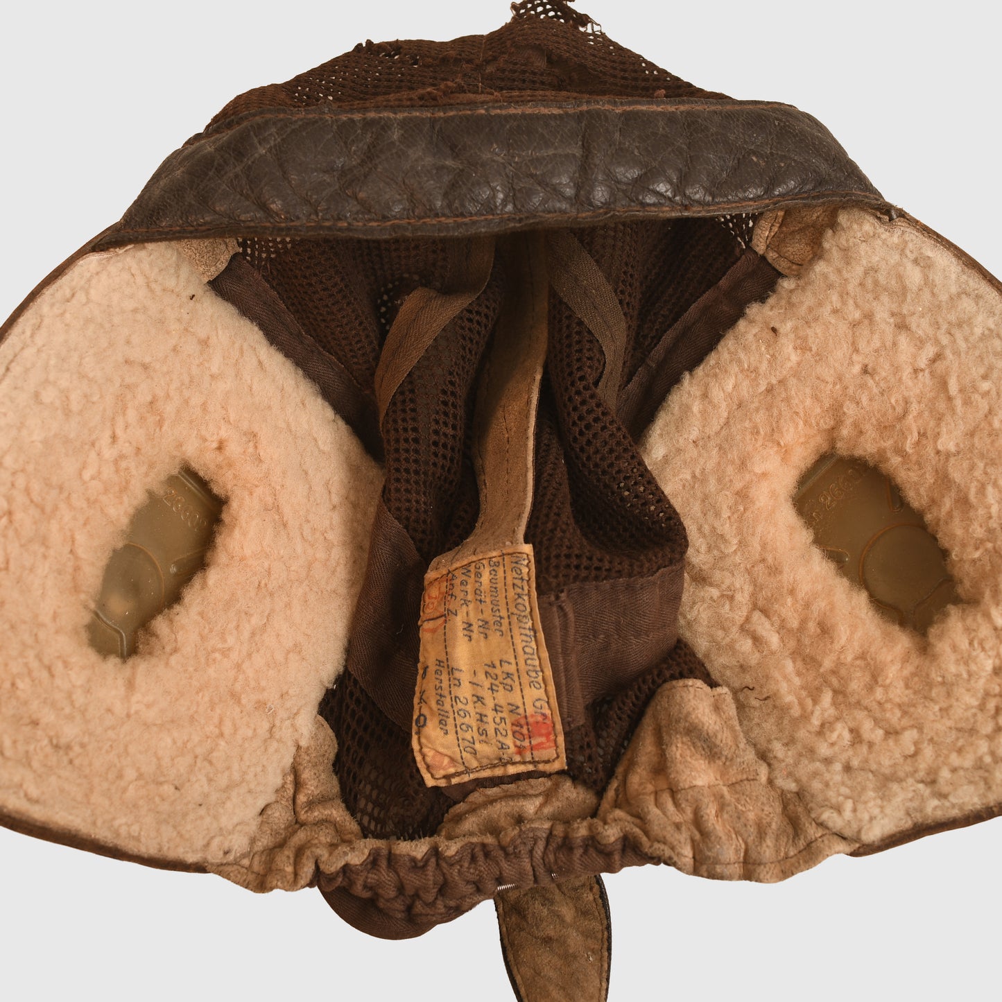 GERMAN WWII LUFTWAFFE SUMMER NETTING FLYING HELMET