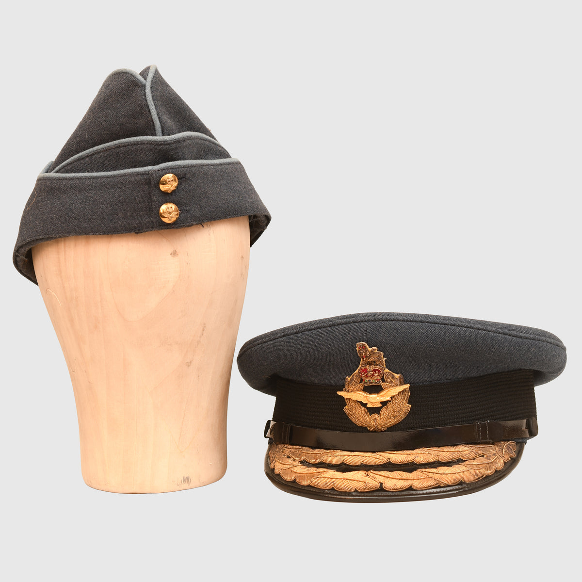 BRITISH WWII RAF AIR MARSHALL’S PAIR OF CAPS