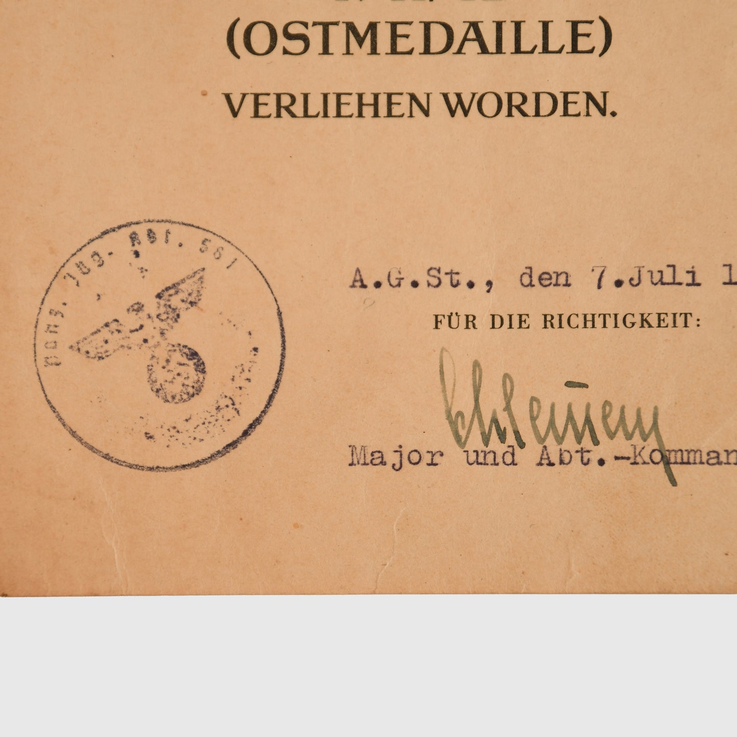 German WWII Grossdeutschland Paperwork Grouping