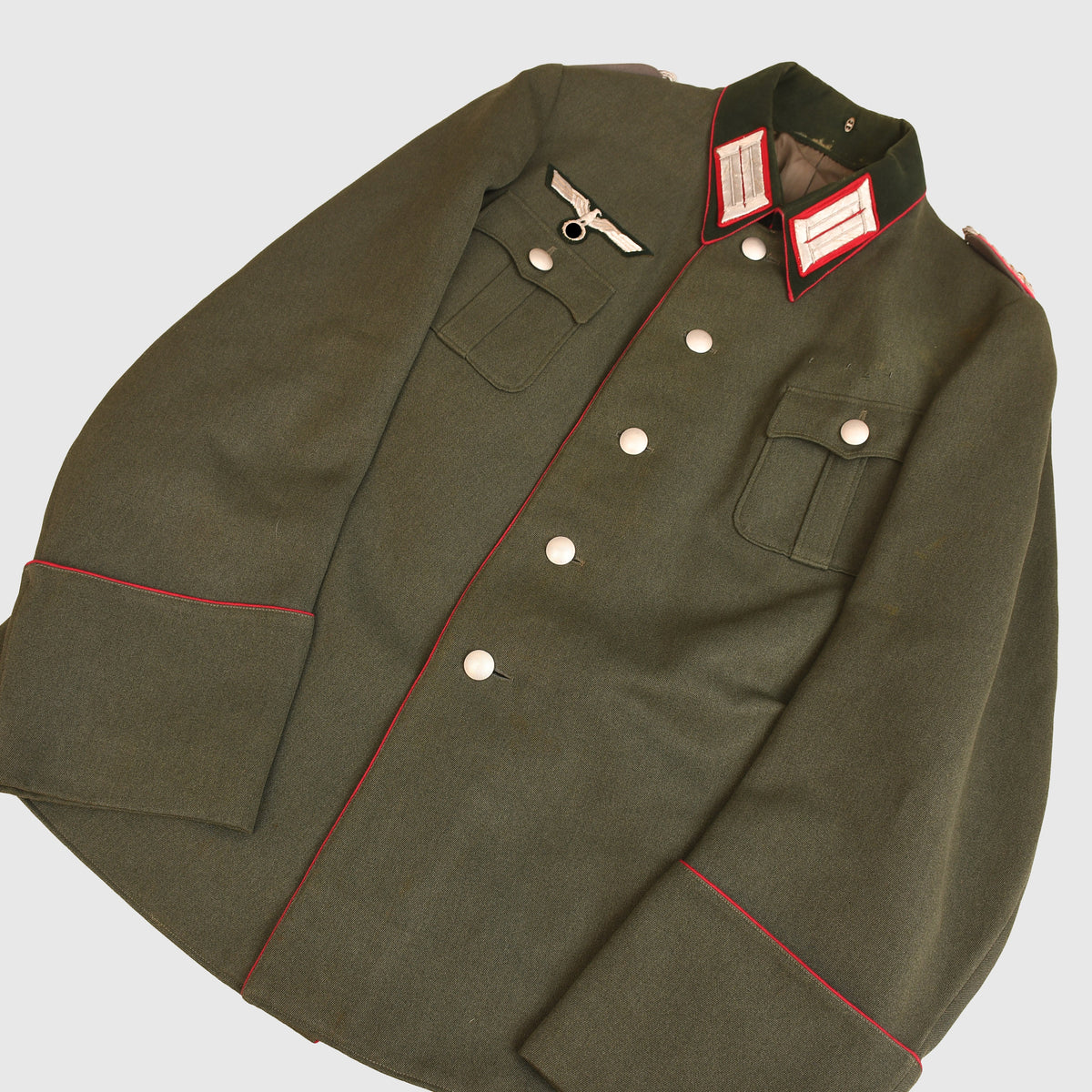 GERMAN WWII ARMY VETERINANY PIPED SERVICE TUNIC AND BREECHES
