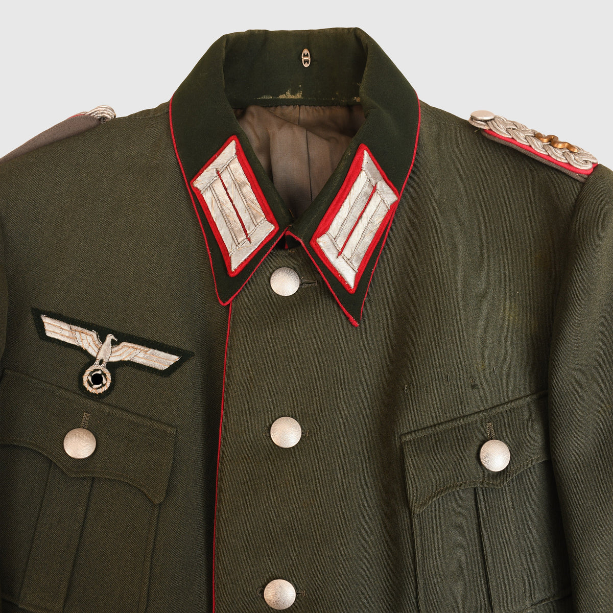 GERMAN WWII ARMY VETERINANY PIPED SERVICE TUNIC AND BREECHES