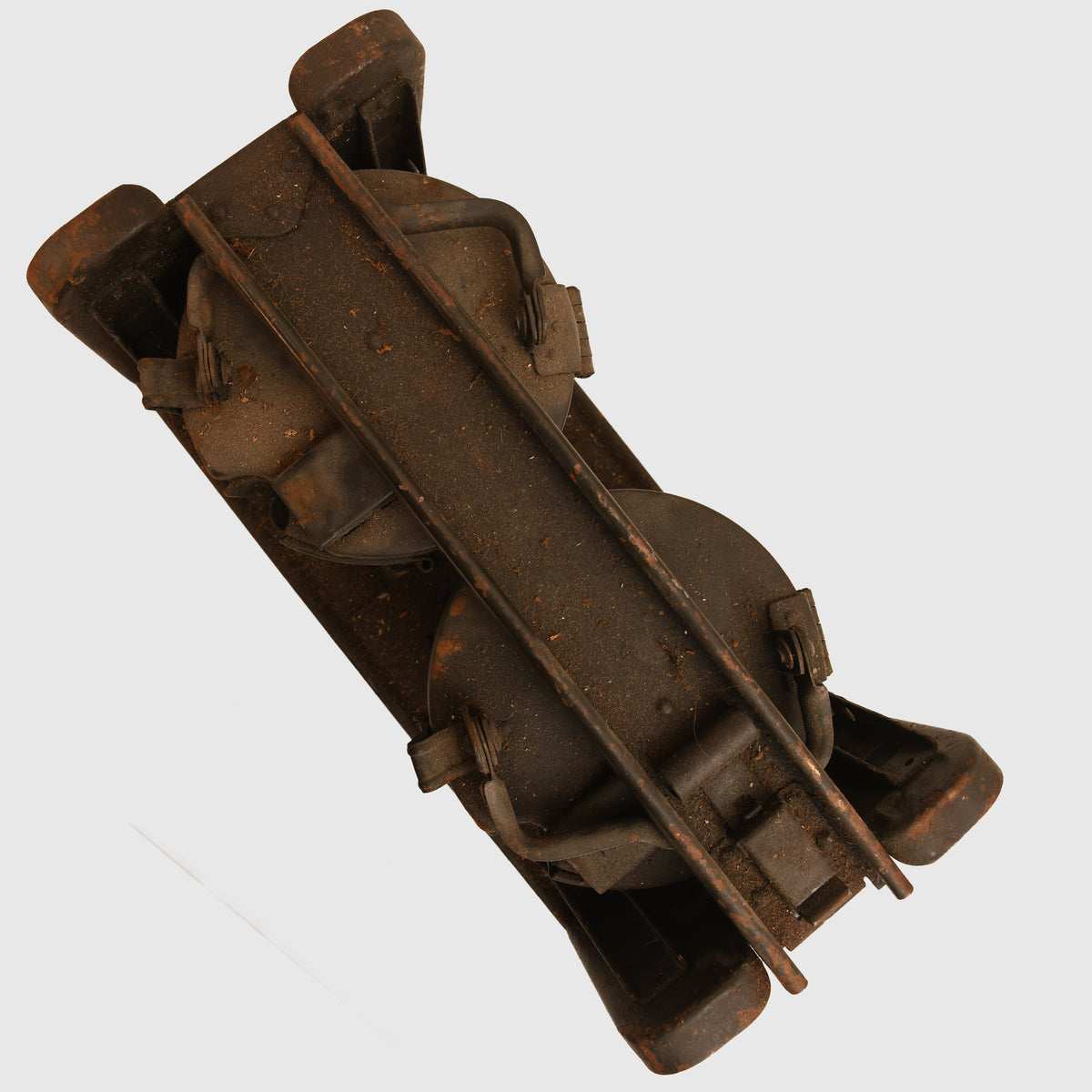GERMAN WWII MG34 DOUBLE 50 ROUND DRUM CARRYING CASE AND DRUMS
