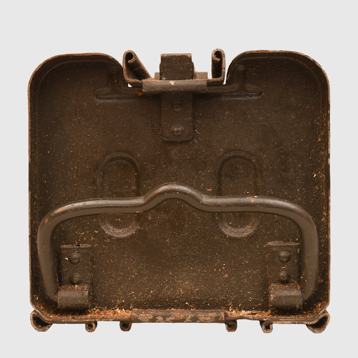 GERMAN WWII MG34 DOUBLE 50 ROUND DRUM CARRYING CASE AND DRUMS